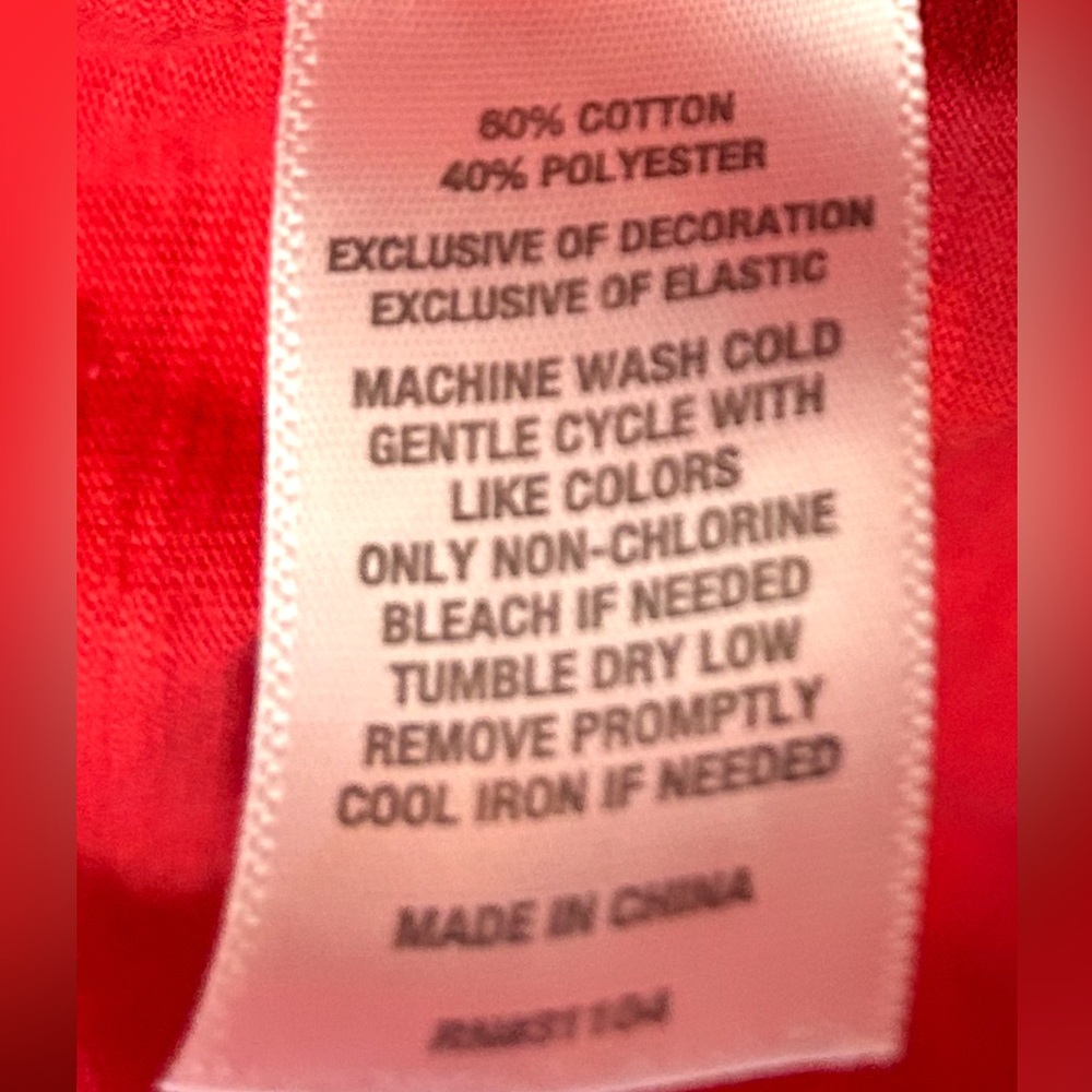 True Craft Red Smocked Babydoll Tank Top Size Large - Picture 6 of 8